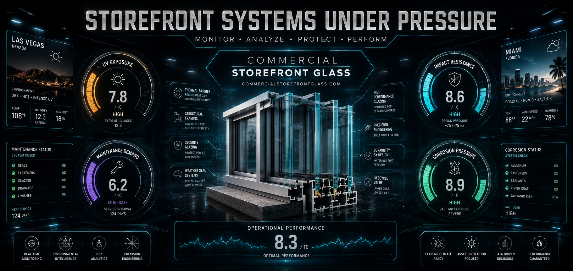 commercial glass replacement las vegas vs miami — storefront security and facade maintenance (1)