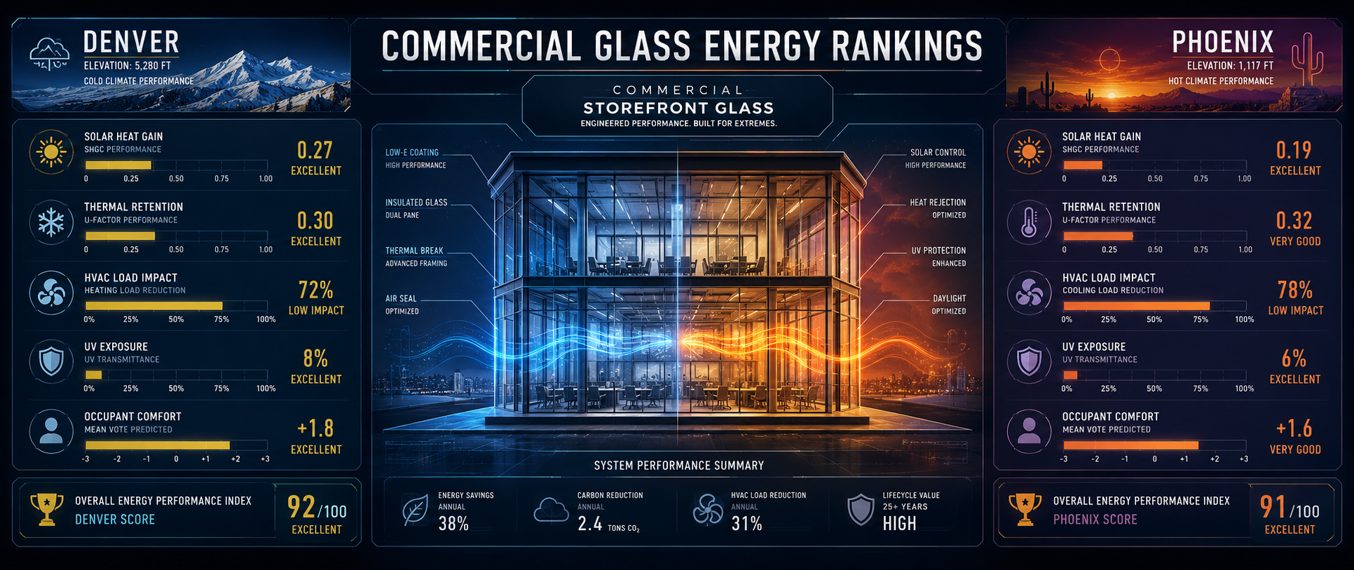 Commercial Security Glass vs Residential Impact Glass — Storefront Protection And Property Risk Management denver vs phoenix — storefront energy efficiency and commercial glass systems repair & replacement (6)