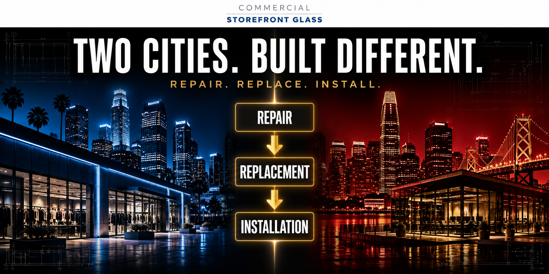 los angeles vs san francisco bay area storefront glass repair commercial glazing replacement window door installation (7)