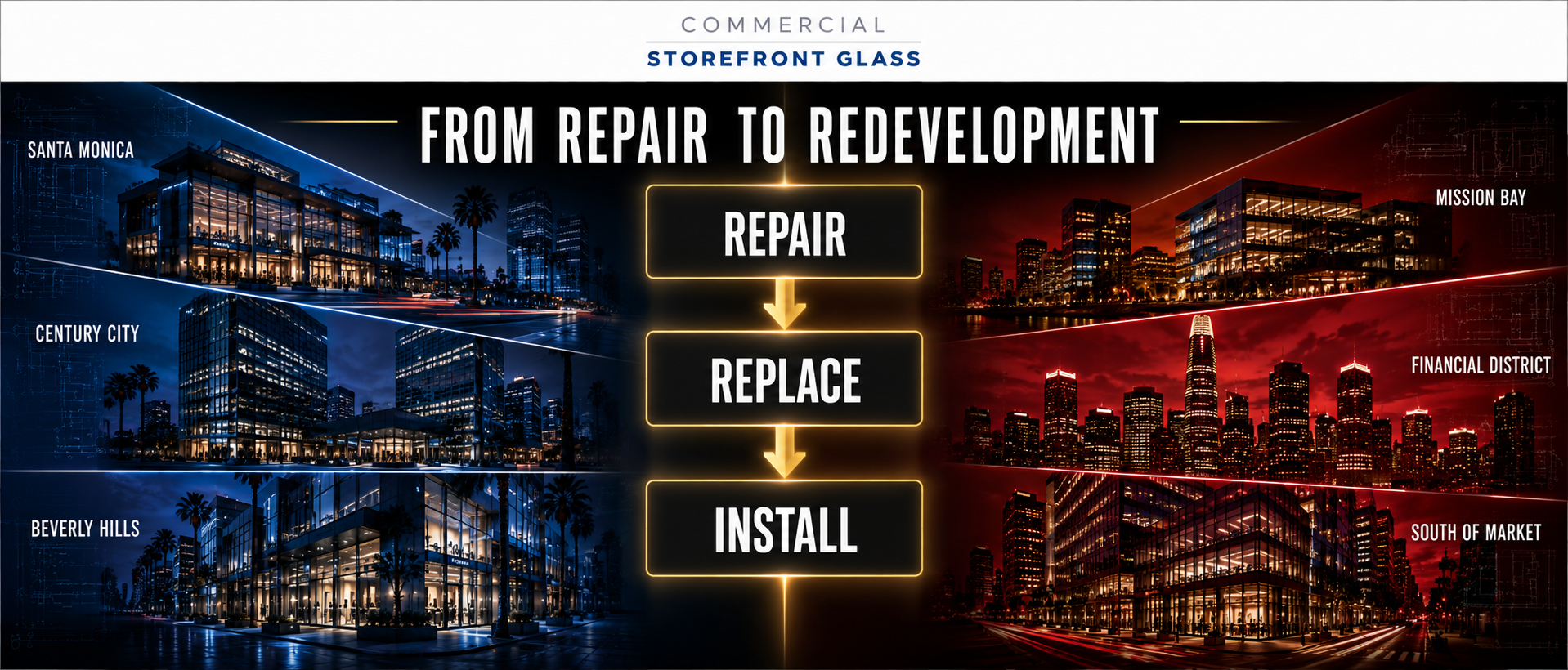 los angeles vs san francisco bay area storefront glass repair commercial glazing replacement window door installation (8)
