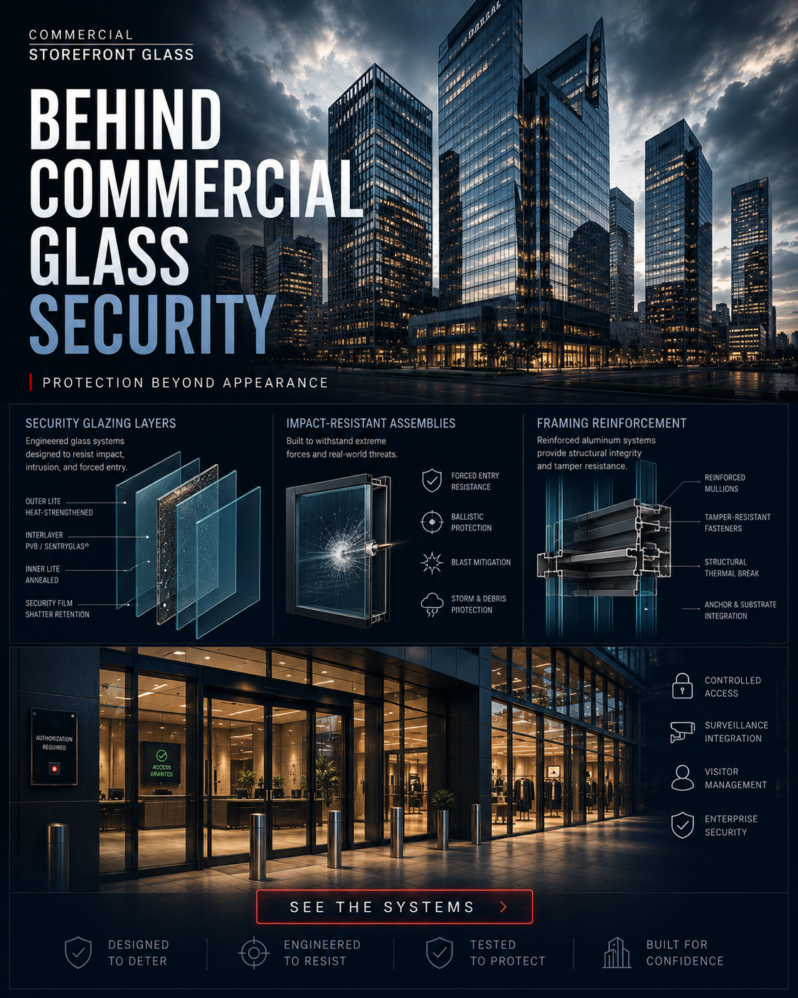 Impact Glass vs Standard Glass — Building Envelope Performance And Weather Protection Commercial Storefront Glass