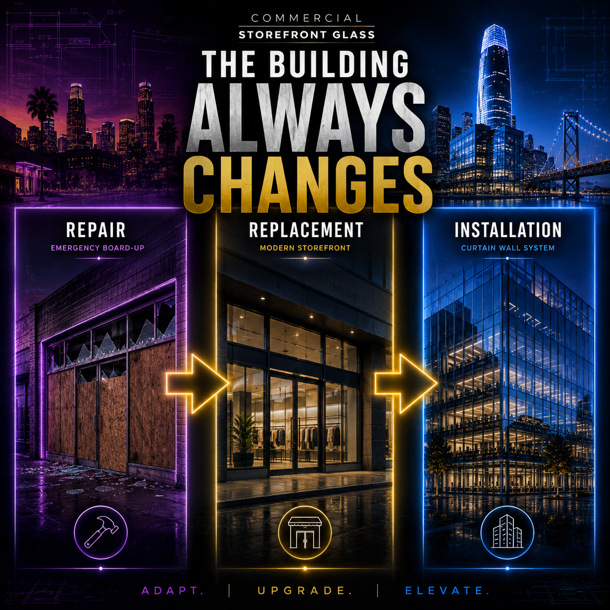 la vs sf repair vs replacement vs installation bay area storefront glazing commercial glass (15)