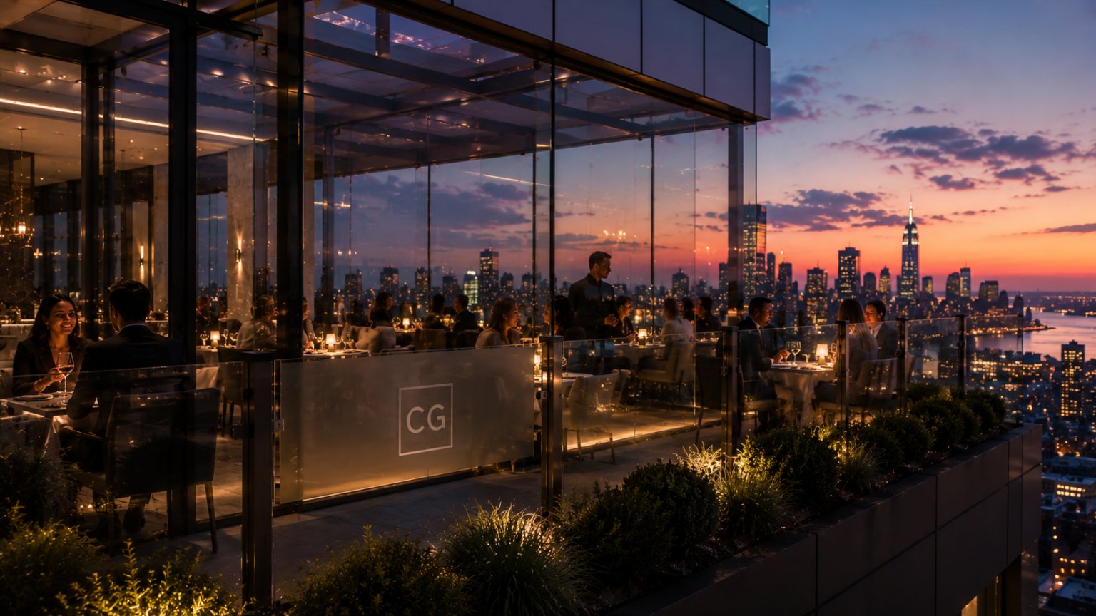 Hotel entrance glazing and glass door systems