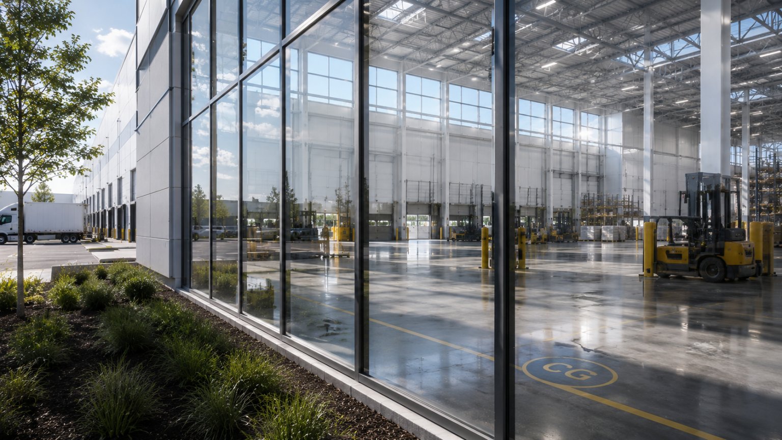 Industrial building glazing and entrance systems