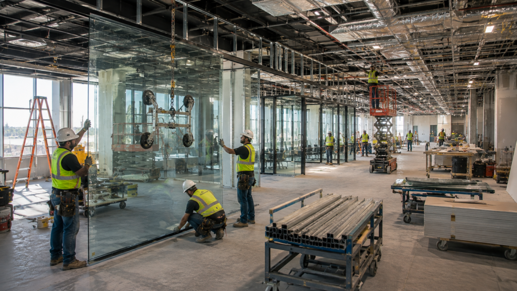Tenant Improvement Contractor Build Out TI Allowance Glass Glazing Repair Install (4)
